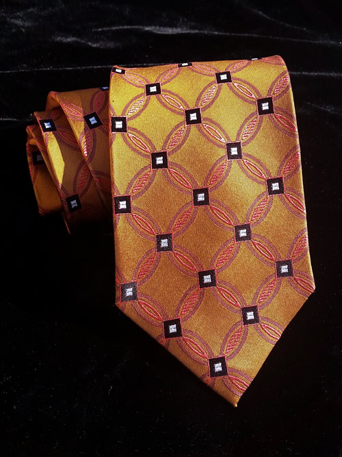 geometric copper tie