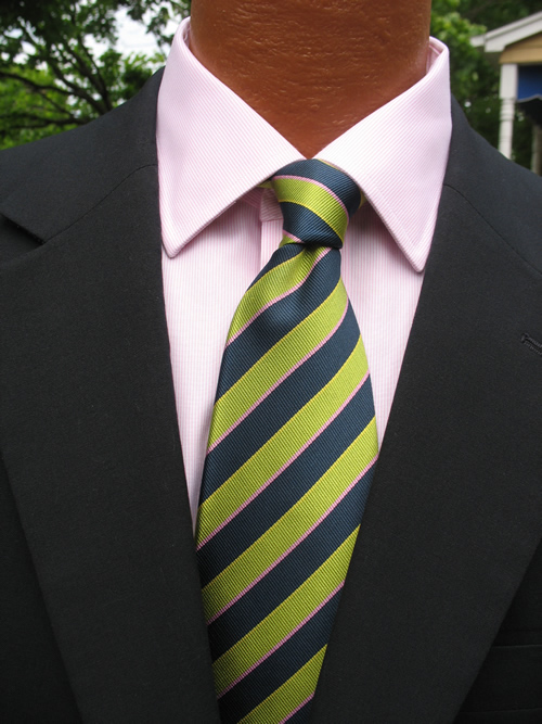 A great pop of color in a traditional striped Prep Tie!